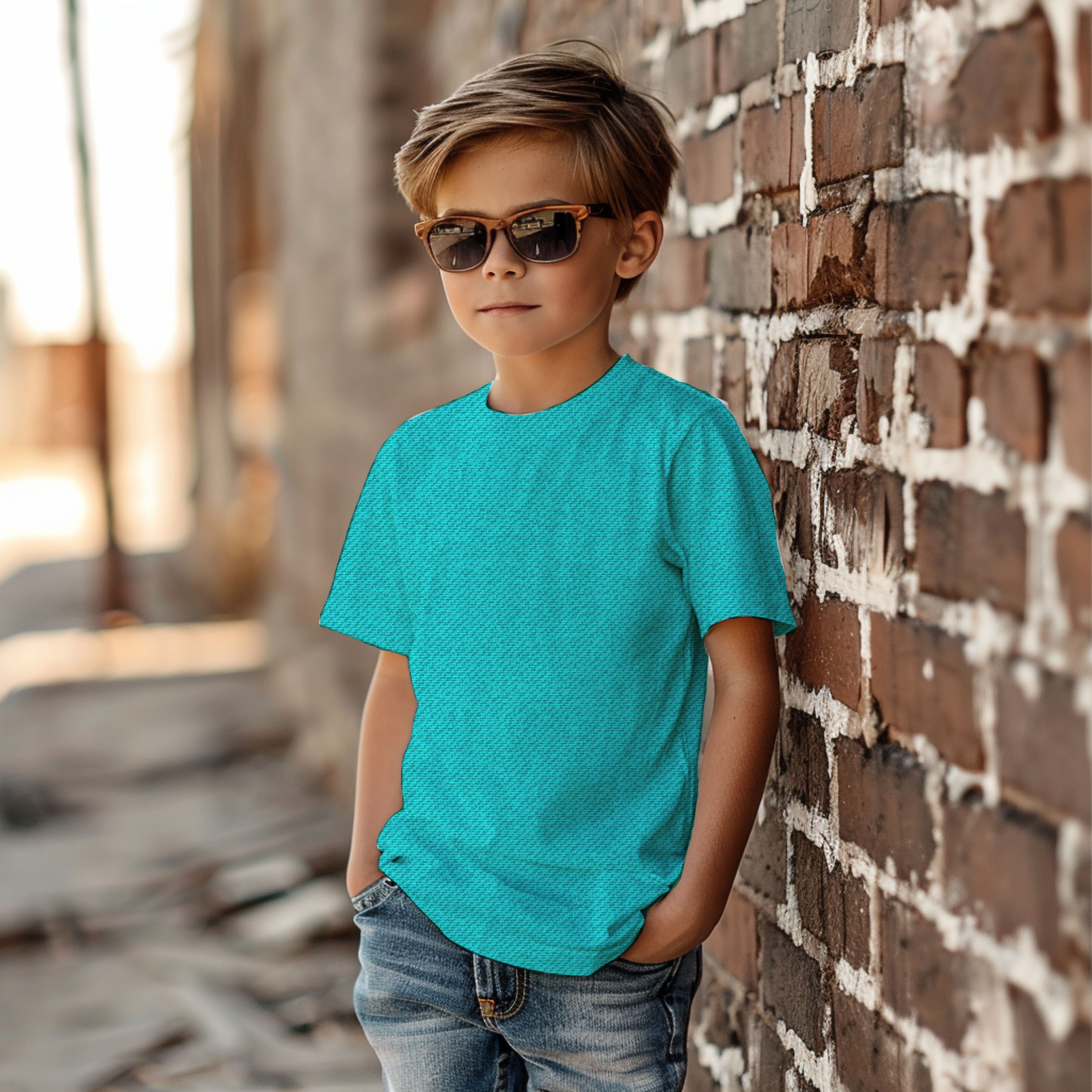 Jeans Optik Türkis Augustvorbestellung